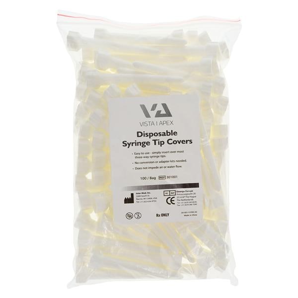 Syringe Tip Cover White 100/Bag, 20 BG/CA