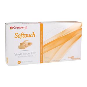 Softouch Vinyl Exam Gloves X-Large Standard Clear Non-Sterile