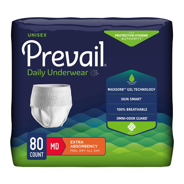 Prevail Incontinence Underwear Unisex Adult 34-46" Medium Polyacr...