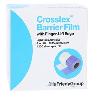 Finger Lift Film Barrier 4 in x 6 in Blue Disposable 1200/Rl, 8 R...