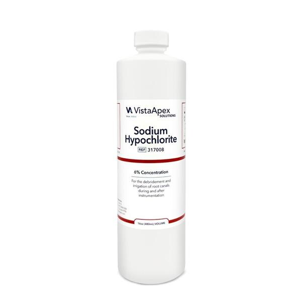 6% Sodium Hypochlorite Root Canal Prep Solution 16 oz Ea, 8 BT/CA