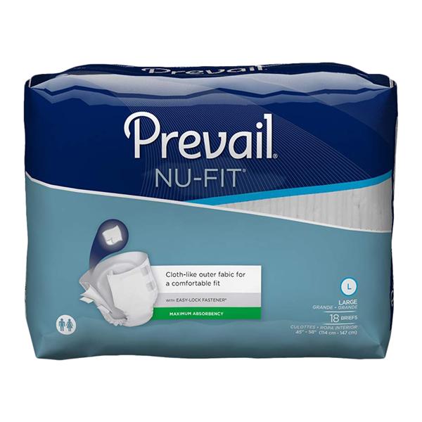 Nu-Fit Incontinence Brief Unisex Adult 45-58" Large Heavy Blue Wi...