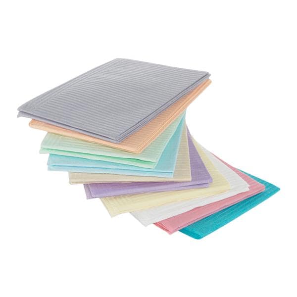 SafeBasics Patient Bib 2 Ply Tissue / Poly 13 in x 18 in Disposab...