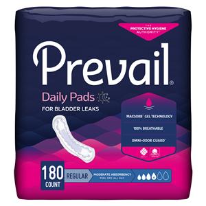 Prevail Bladder Control Pad Female Adult 9.25" One Size Fits Most...