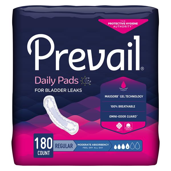 Prevail Bladder Control Pad Female Adult 9.25" One Size Fits Most...