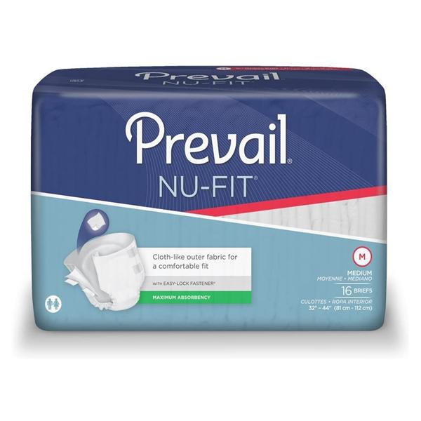 Nu-Fit Incontinence Brief Unisex Adult 32-44" Medium Polyacrylic...