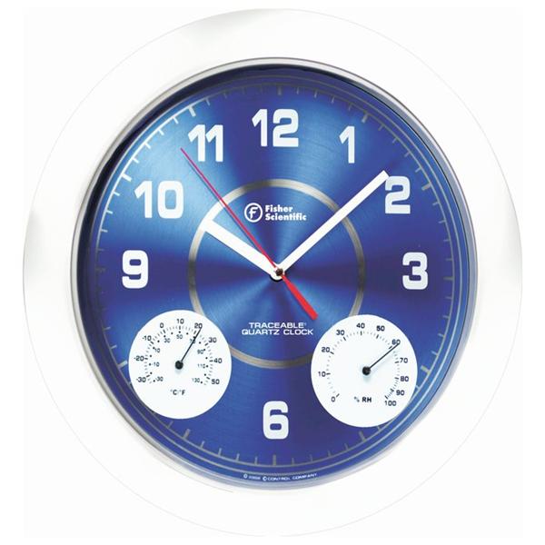 Clock Wall Traceable With Thermometer/Humidity Each