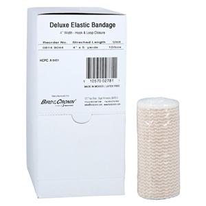 Compression Bandage Elastic 4"x5.5yd Tan 10/Box
