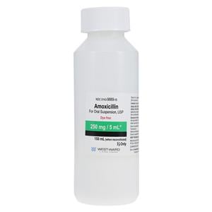 Amoxicillin Oral Suspension 250mg/5mL Dye Free Tutti-Frutti Bottl...