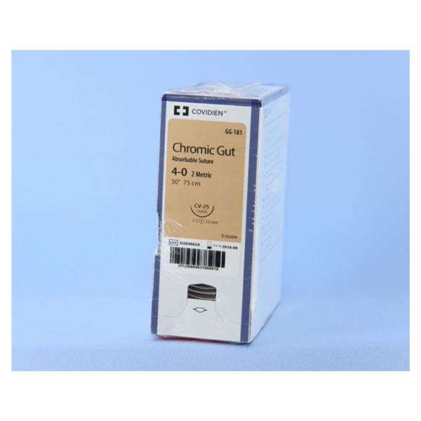 Surgigut Suture Chromic Gut Monofilament 4-0 30" Absorbable CV-25...