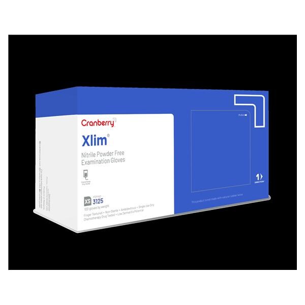 Cranberry Nitrile Exam Gloves Small Standard Dark Blue Non-Sterile