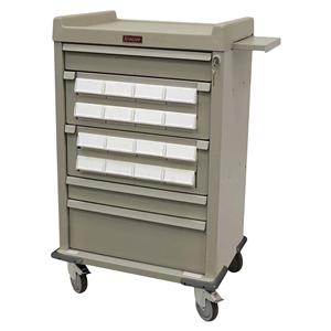 Medication Cassette Cart 23.875x30.5x45.75" 5" Caster (16) Drawer Key Lock