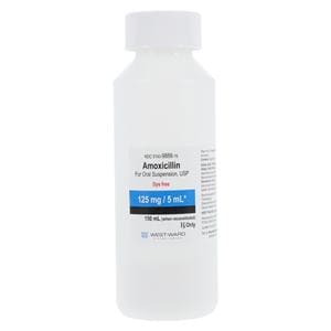 Amoxicillin Oral Suspension 125mg/5mL Dye Free Tutti-Frutti Bottle 150mL