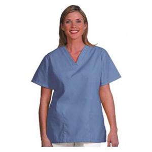 Fashion Poplin Scrub Shirt 2Pckt Set-In Short Sleeves 2X Large Ceil Womens Ea