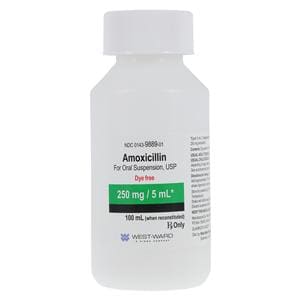 Amoxicillin Oral Suspension 250mg/5mL Dye Free Tutti-Frutti Bottl...