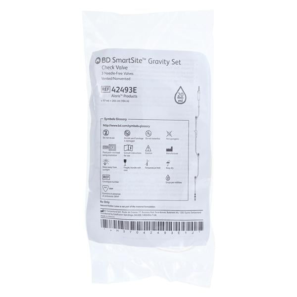 IV Administration Set Needleless 20 Drops/mL Priming Volume 17mL...