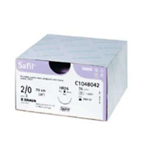 Safil Suture Polyglycolic Acid Braid 3-0 18" Absorbable DS-19 Mic...