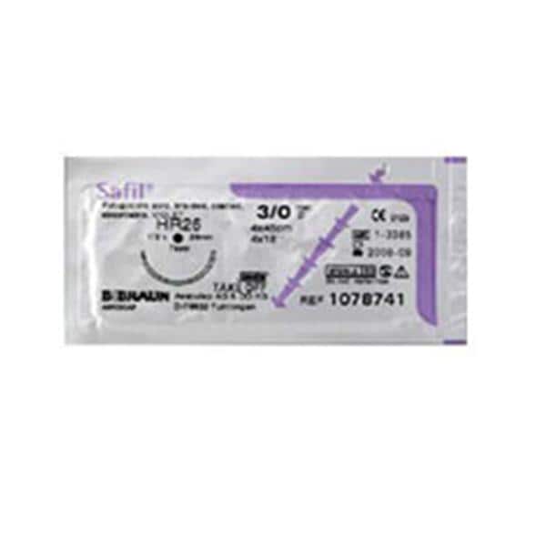 Safil Suture Polyglycolic Acid Braid 6-0 18" Absorbable VLM-8/VLM...