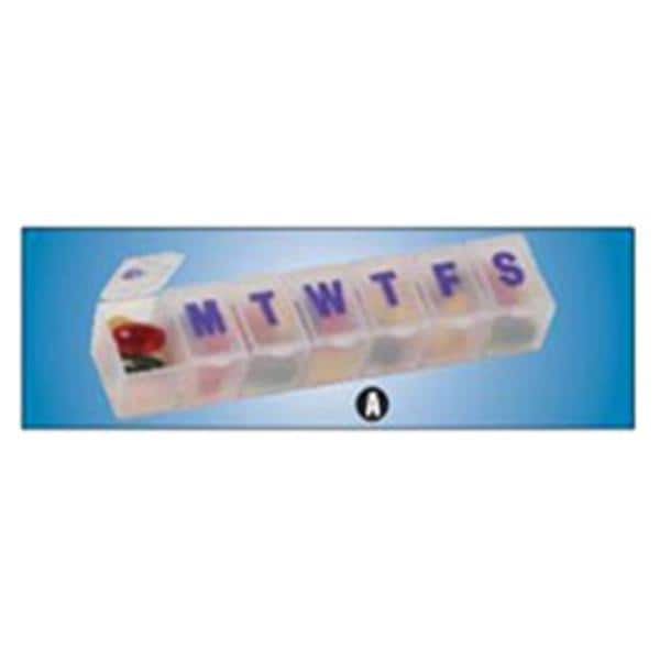 Classic Pill Planner Plastic Weekly/Small 4-1/2x1x5/8" Translucen...