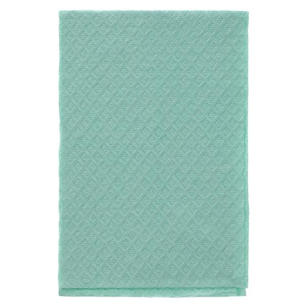 TIDI Choice Diamond Towel Bib 2 Ply Tiss/Poly Bck 13 in x 18 in Grn Dsp 500/Ca