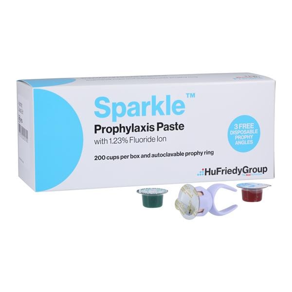 Sparkle Prophy Paste Coarse Assorted Flavors 200/Bx, 12 BX/CA