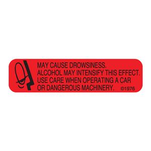 Communication Label Paper May Cause Red 1-9/16x3/8" 1000/Bx