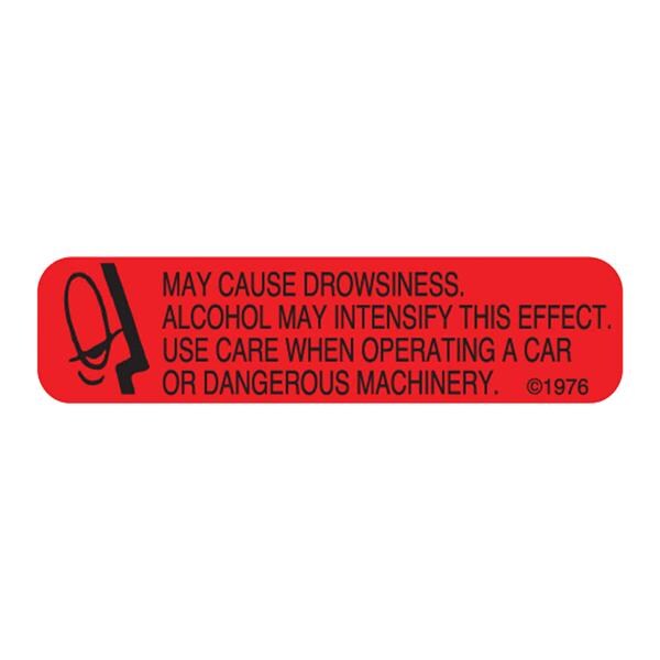 Communication Label Paper May Cause Red 1-9/16x3/8" 1000/Bx