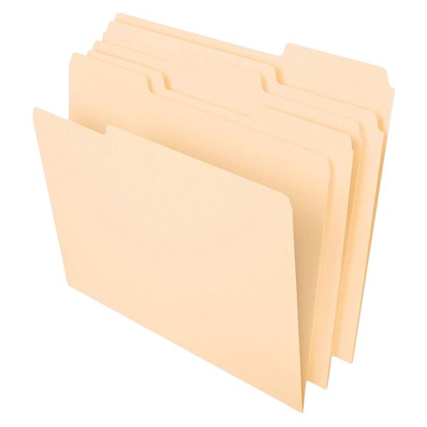 Oxford 1/3-Cut File Folders Letter Size Manila 100/Bx