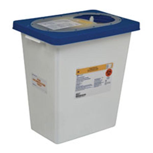 Pharmaceutical Waste Container 8g Wht/Blu 17.75x11x15.5 Vrtcl Entr Plstc 10/Ca
