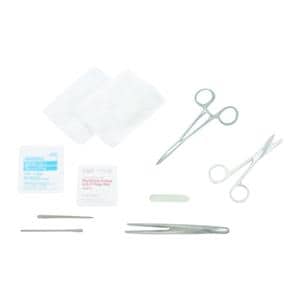 Tray Instrument General Purpose With Scissors/5-1/2" Curved Kelly...