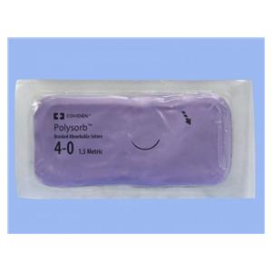 Polysorb Suture 4-0 18" Polyester Braid P-11 Undyed 36/Ca