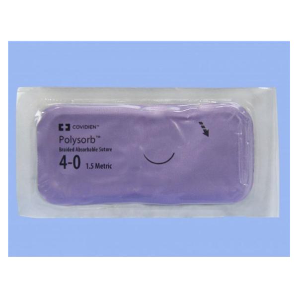 Polysorb Suture 4-0 18" Polyester Braid P-11 Undyed 36/Ca