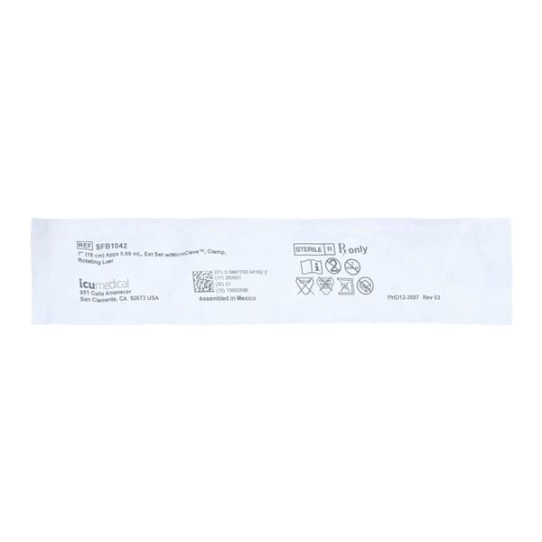 IV Extension Set Bravo 24 Injection Site 7" Luer Lock 50/Case