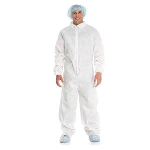 Disposable Staff Coverall 3X Large White Long Sleeves 24/Case