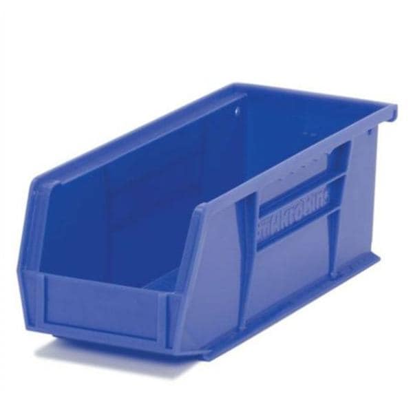 Organizer Bin Blue Heavy Duty Polymer With Label Slot 5-1/2x10-7/...
