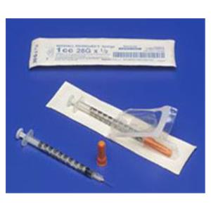Monoject Insulin Syringe/Needle 29gx1/2" 1cc Conventional Low Dead Space 300/Ca
