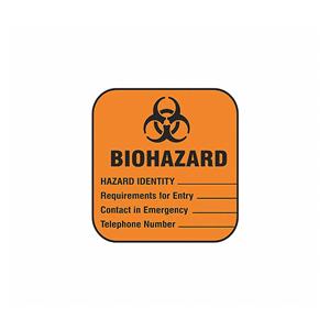 Labels Biohazard 4"x4" 100/Package