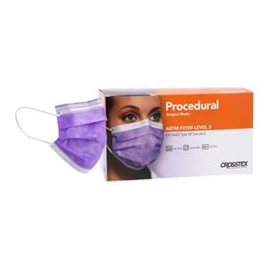 Crosstex Earloop Mask ASTM Level 2 Lavender Size Disposable Not M...