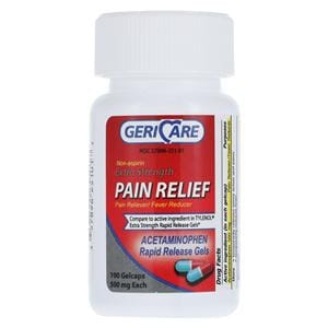 Acetaminophen Pain Reliever/Fever Reducer Gel Caplets 500mg Rapid...