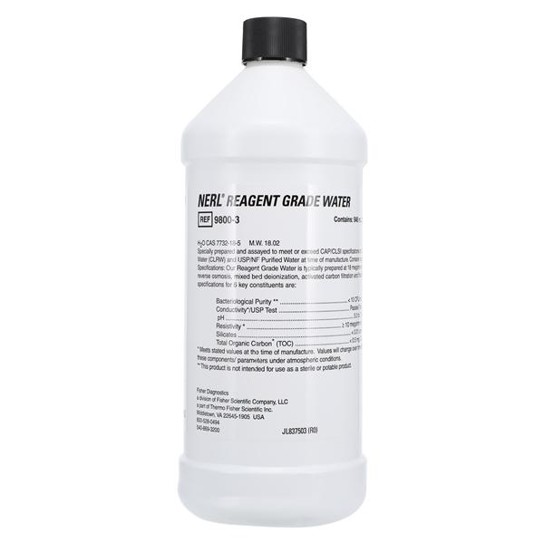 NERL Reagent Grade Water 32oz 6/Case