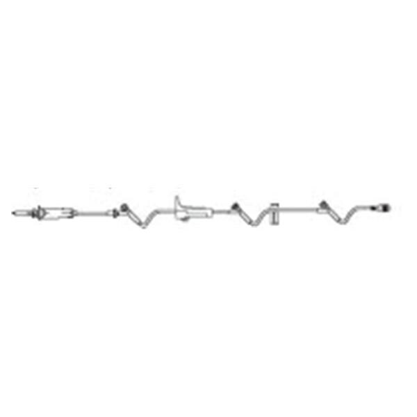 IV Administration Set Needleless 60 Drops/mL Priming Volume 17mL 50/Ca