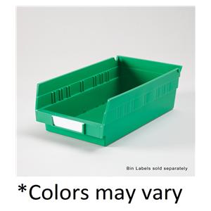 Shelf Bin Red Polypropylene With Label Holder 11-5/8x6-5/8x4" Eac...