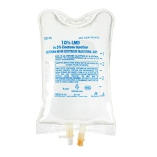 LMD in 5% Dextrose Injection 10% Bag 500mL 12/Package