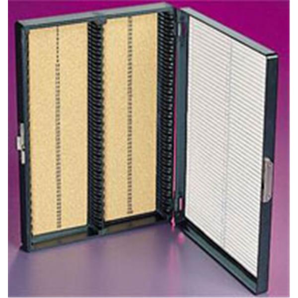 Premium Microscope Slide Storage Box Black 100 Position Ea