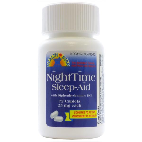 Night Time Sleep Aid Caplets 25mg 12x72/Ca