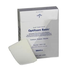 Optifoam Basic Foam Wound Dressing 4x5" Sterile Low Adherent Abso...