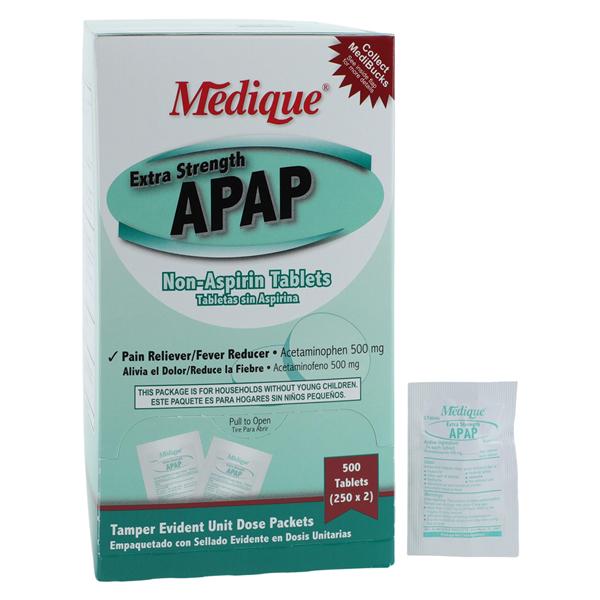 APAP Extra Strength Pain Reliever/Fever Reducer Tablets 500mg 250...