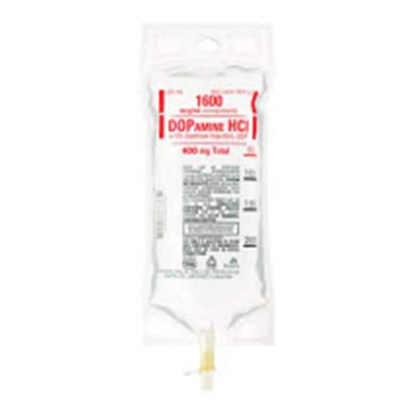 Dopamine HCl in 5% Dextrose Injection 400mg/Bag 1600mcg/mL Bag 25...