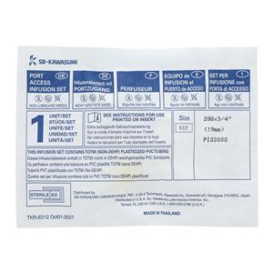 K-Shield Infusion Set Core Resistant Needle 20 Gauge 3/4" w/o Y-I...