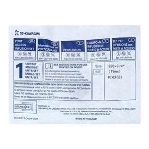 K-Shield Infusion Set Core Resistant Needle 22 Gauge 3/4" w/o Y-I...